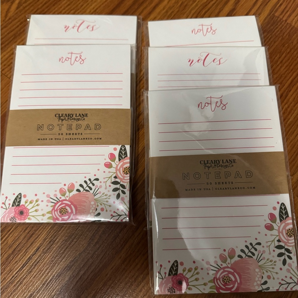 Floral Notepad Set (set of 5)- NEW